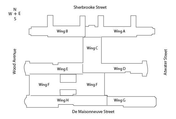 Map of Dawson College